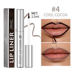Waterproof Lip Liner Peel Off Tattoo Lipgloss Waterproof Long Lasting Matte Lip Tint Brown Contour Tear-off Lips Stain Cosmetic BareGlow