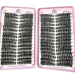 Left+Right Eye Lash Extension Cat/Fox Eye Effect Lash Single Clusters 3D Wispy Natural Looking DIY Segmented Eyelash Extensions BareGlow