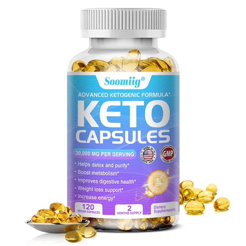 Keto Capsules - Fat Burning, Detoxification, Weight Loss, Metabolism Boost, Weight Management, Immune System Boost BareGlow