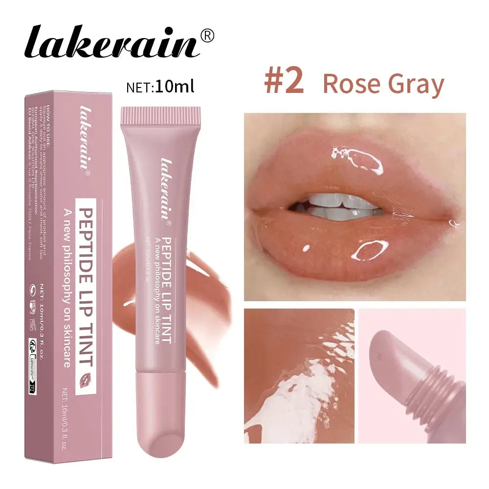 Lakerain 10ml Lip Balm Gel Texture Long Lasting Moisturizing Restore Replenish Non-Sticky Fragrance-Free Tinted Lip Serum Makeup BareGlow