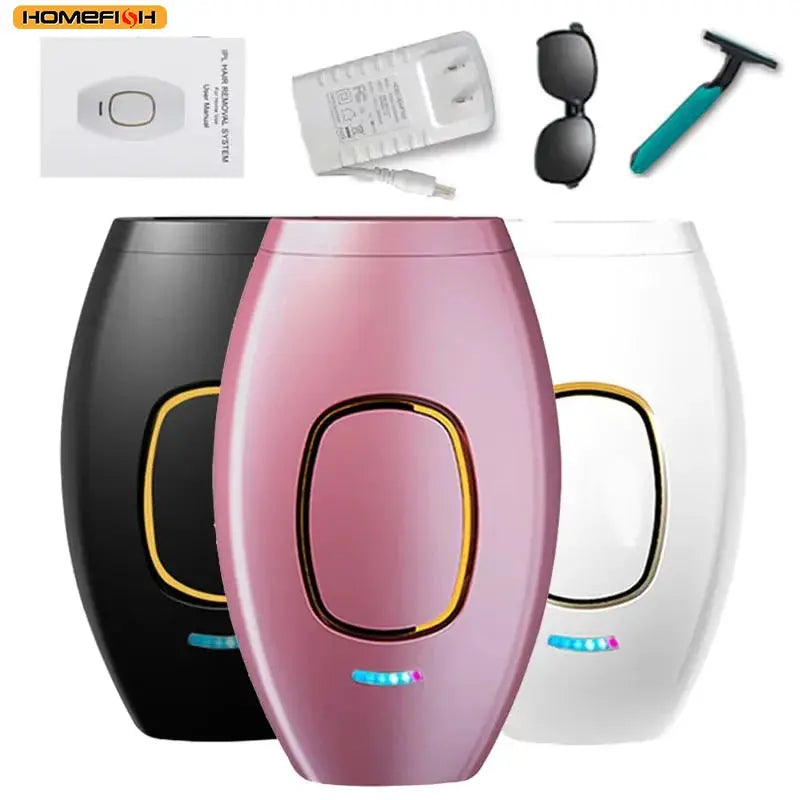 HOMEFISH Body Bikini IPL 500,000 Flash Depilator Pulses Permanent Laser Epilator Painless For Women Hair Removal Home Use BareGlow