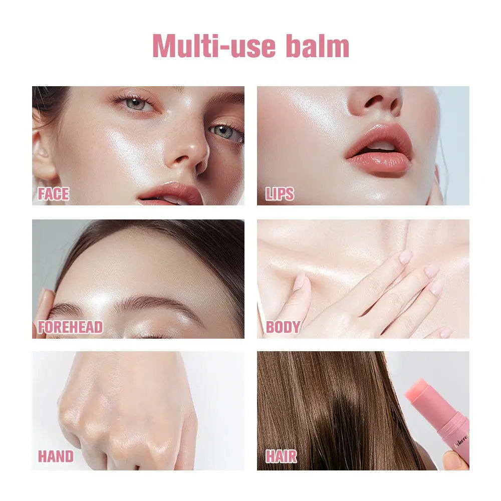 Korean Pink Hydrating Stick Extract Deep Hydrating Facial Skin Multi-functional Pink Balm Stick Skin Care Makeup Base Products BareGlow