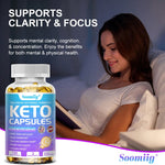 Keto Capsules - Fat Burning, Detoxification, Weight Loss, Metabolism Boost, Weight Management, Immune System Boost BareGlow