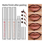 Waterproof Lip Liner Peel Off Tattoo Lipgloss Waterproof Long Lasting Matte Lip Tint Brown Contour Tear-off Lips Stain Cosmetic BareGlow