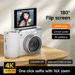 Digital Camera,Autofocus 4K Vlogging Camera for Photography 48MP Portable Compact Point and Shoot Digital Camera for Teens Adult BareGlow
