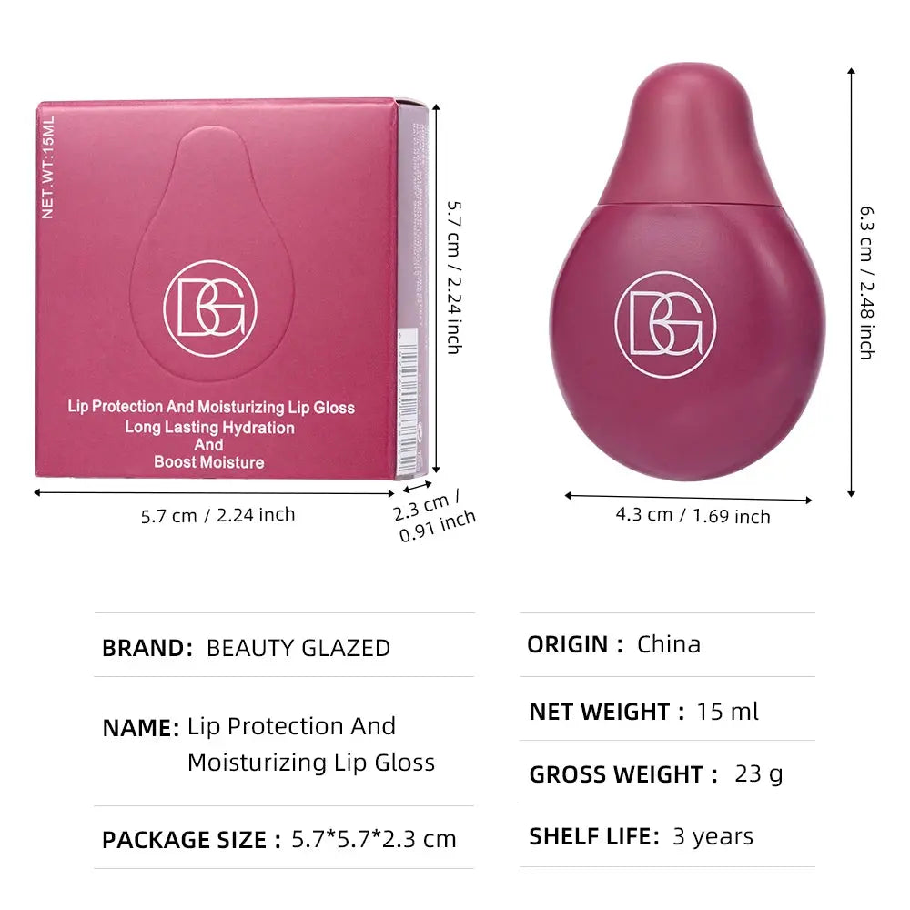 BEAUTY GLAZED 4Color Lipgloss Lip Oil Teens Moisturizing Lipstick Lip Balm High Shine And Lip Gloss Long-Lasting Dry Lip Care BareGlow