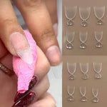 30pcs Square ToeNail Tips Summer French Gradient False Toe Nails Wearable Short Square Foot Nails Set Press On Nail BareGlow