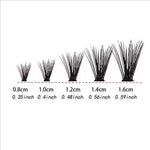 Individual Lashes 8-16mm 200pcs Cluster Lashes Natural Look Mixed Tray DIY Eyelash Extension Volume Lash Clusters Eyelashes Long BareGlow
