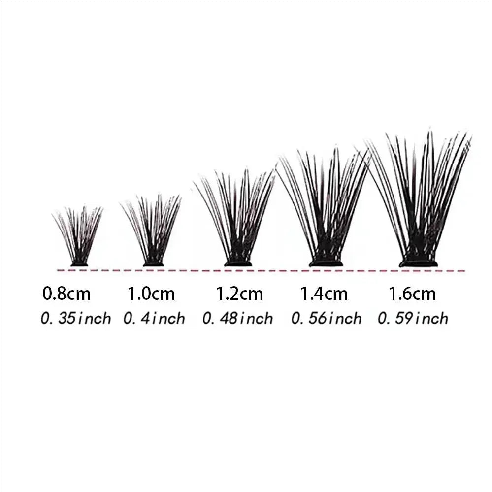 Individual Lashes 8-16mm 200pcs Cluster Lashes Natural Look Mixed Tray DIY Eyelash Extension Volume Lash Clusters Eyelashes Long BareGlow