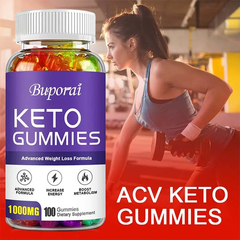 Keto Gummies 1000MG - Burn Fat, Promote Metabolism, and Increase Vitality, Relieves Bloating, Helps Detoxification and Cleansing BareGlow