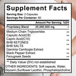 Keto Capsules - Weight & Fat Management, Burn Belly Fat, Detoxification, Digestion, Immunity - High Strength Ketone Supplement BareGlow