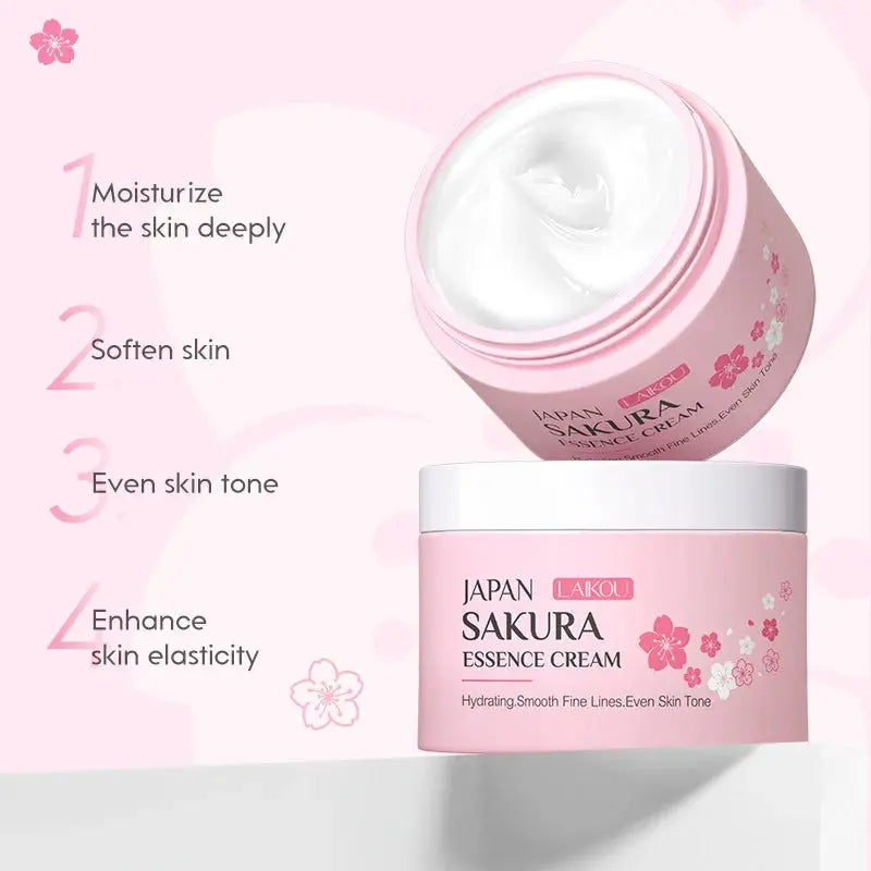 9pcs Facial Products Kit Sakura Skin Care Set Facial Cleanser Face Cream Sunscreen Facial Mask Eye Cream Korean Skincare Product BareGlow