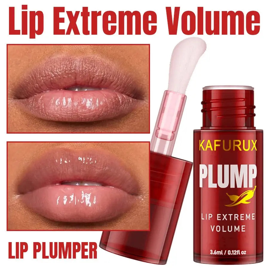 1/2PCS Lip Plump Long Lasting Lip Oil Moisturizing Lip Gloss Serum Instant Volumising Essence Oil Repair Lip Fine Lines Increase BareGlow