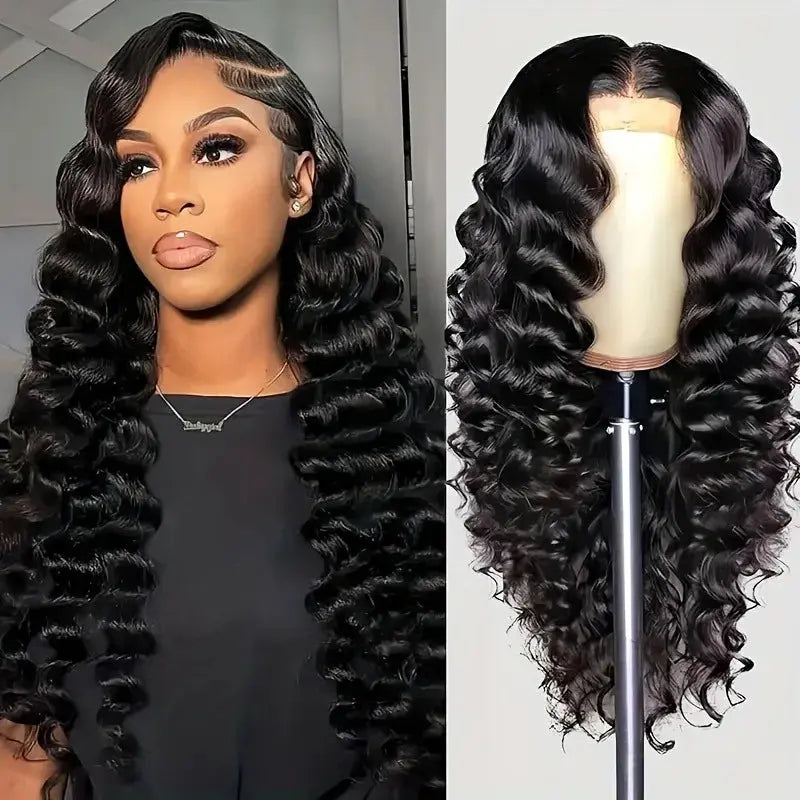 Glueless Burmese Curly Human Hair Wig Ready to Wear 13x4 Deep Wave Curly Lace Front Human Hair Wigs For Woman on Clearance Sale BareGlow