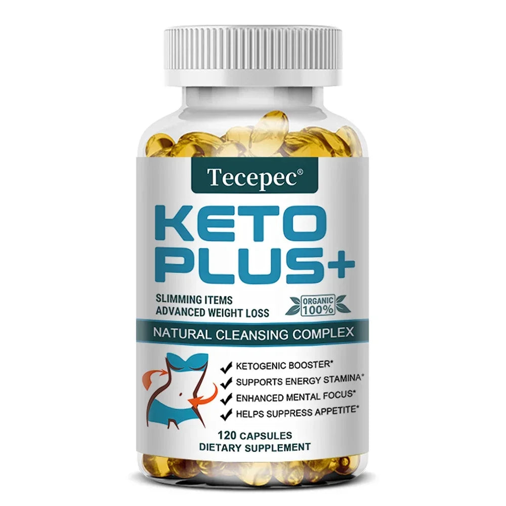 Tecepec Keto Plus+ Weight Loss Supplement Fat Burning Capsules Malic Acid Burn Belly Fat and Muscle Supplement Ketogenic Diet BareGlow