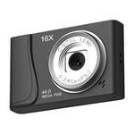 4K Digital Camera  24 Million Pixels Video Camcorder 16x Zoom Compact Cameras Auto Focus for Kids Adult Beginners Photograph BareGlow