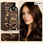 YUITIKUE Brown Hair Dye Shampoo | 4-in-1 Color, Moisturize, Nourish, Natural Ginger Formula 100ml BareGlow