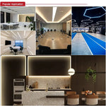 UL Listed COB LED Strip Light 320 480 LEDs/m 16.4ft High Density Flexible Tape Ribbon 3000-6500K RA90 Led Lights DC12V 24V BareGlow