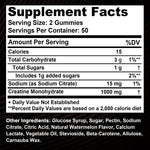 Creatine Monohydrate Gummies - Boost Energy, Build Muscle Mass, and Improve Athletic Performance BareGlow