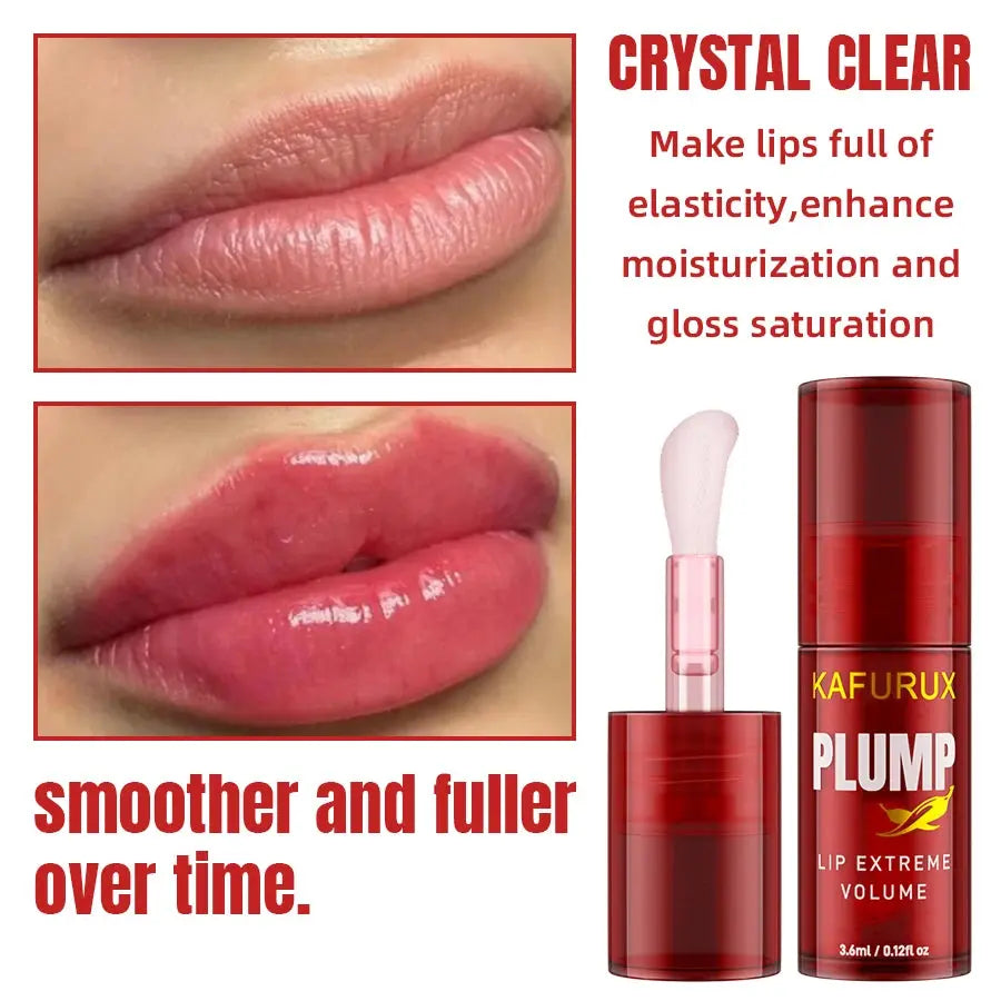 1/2PCS Lip Plump Long Lasting Lip Oil Moisturizing Lip Gloss Serum Instant Volumising Essence Oil Repair Lip Fine Lines Increase BareGlow