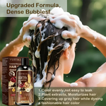 YUITIKUE 4-in-1 Caramel Brown Hair Dye Shampoo 100ml - Natural Instant Color Shampoo with Moisturizing Care BareGlow