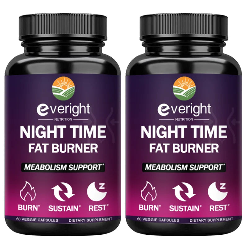 Night Fat Burner - Boost Metabolism, Improve Sleep & Curb Cravings for Effective Weight Loss (Men & Women) BareGlow