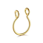 5pcs Stainless Steel Magnet Fake Nose Ring Hoop Fake Piercing Hoop Septum Rings For Women Fashion Gothic Rock Body Jewelry Gifts BareGlow