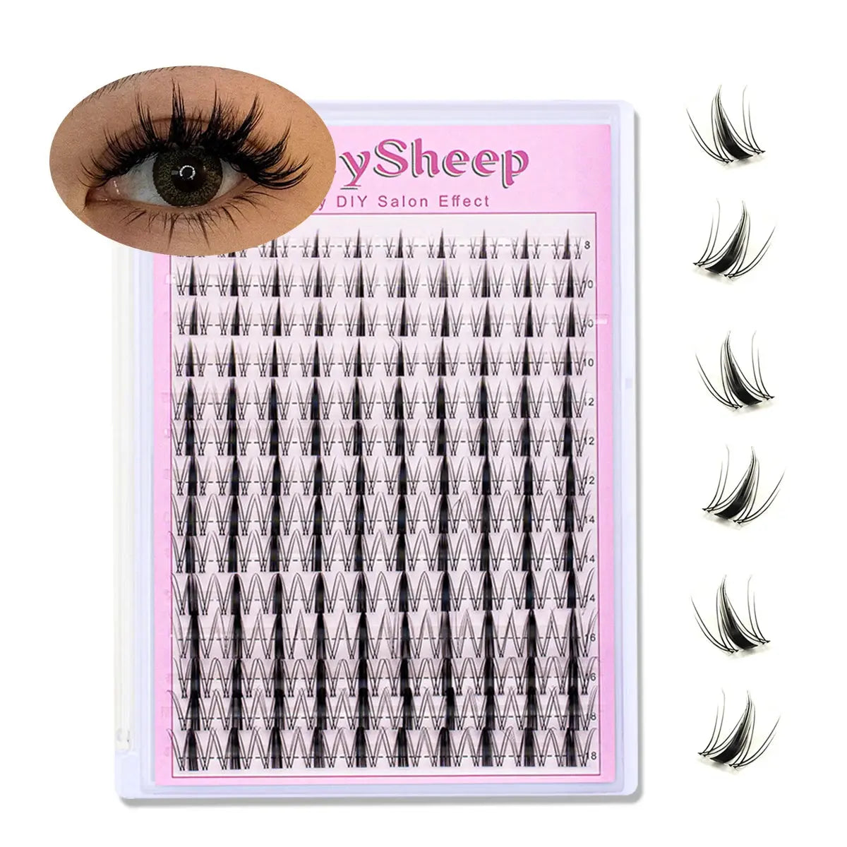 Natural Segmented Artificial Eyelashes False Eyelashes Cosplay Manga Lashes DIY Eyelash Extensions Makeup BareGlow