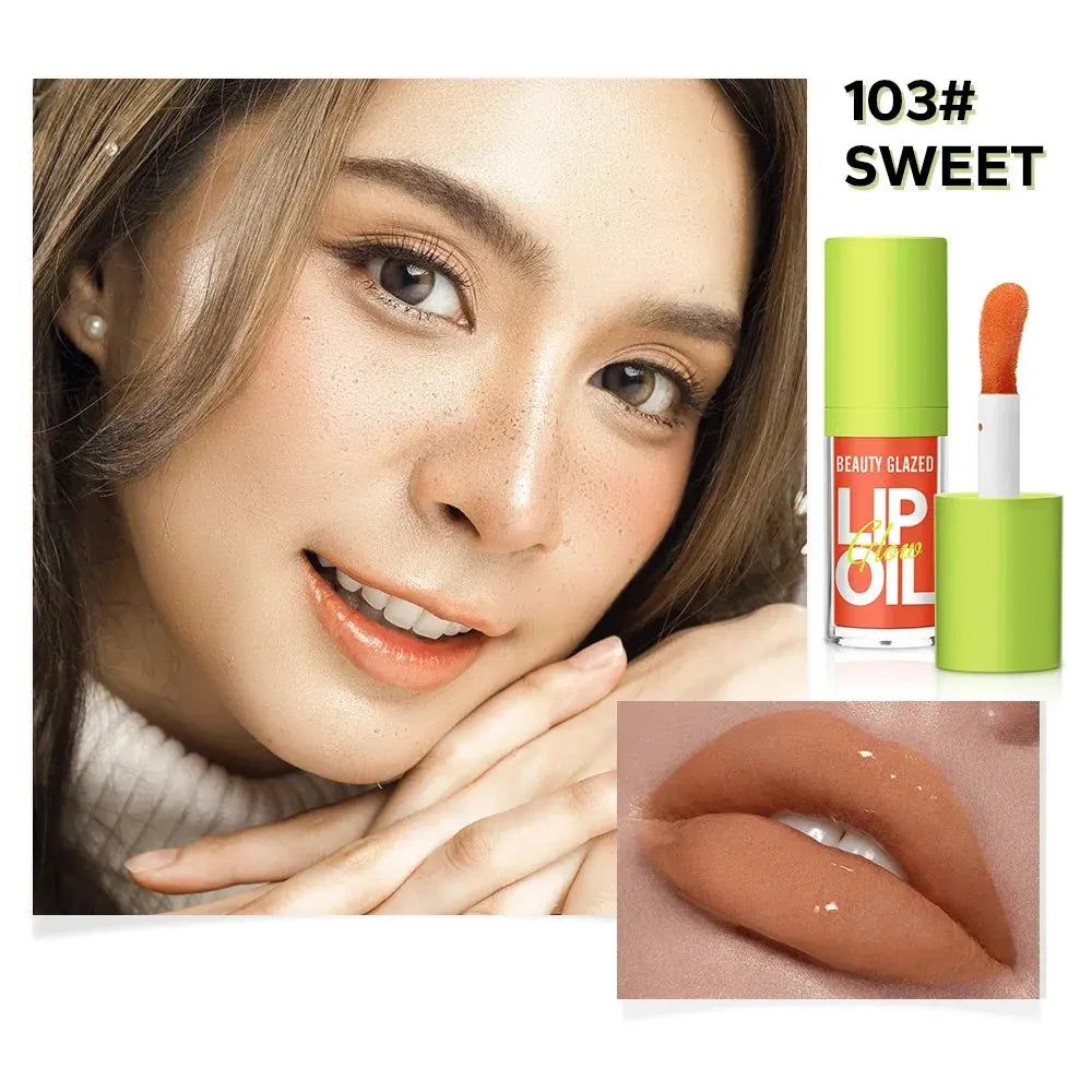 Beauty Glazed Rare Bright Lustrous Lip Essence Moisturizing Shine Shimmer Plumping Lip Tint  Care Oil Gloss for Lip Enhancement BareGlow