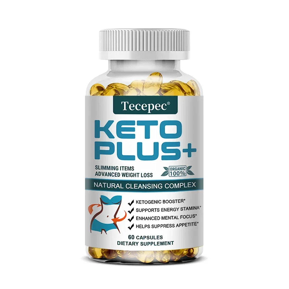 Tecepec Keto Plus+ Weight Loss Supplement Fat Burning Capsules Malic Acid Burn Belly Fat and Muscle Supplement Ketogenic Diet BareGlow