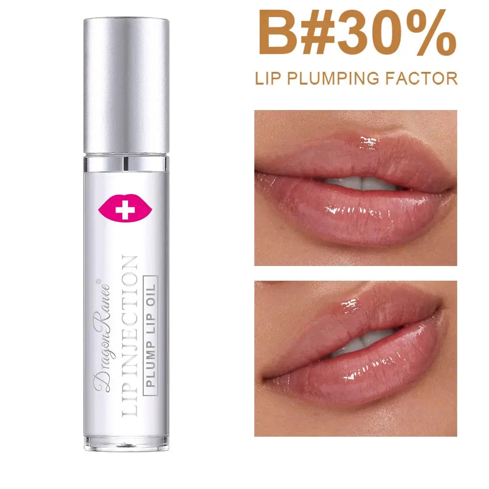 Lip Plumping Oil Moisturizes, Hydrates, and Adds Color as a Base for Lip Care. Glass Lip, Pouty Lips, Glossy Mirror-Like, Gentle, Colorless Lip Oil BareGlow