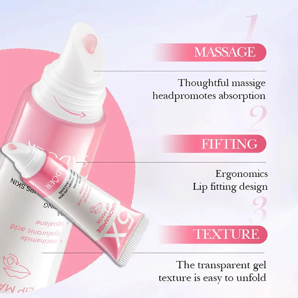 5X Niacinamide Plumping Lip Mask – Intense Hydration & Anti-Dryness for Soft, Pink Lips | Care Chapped Lips Overnig 10g/pc BareGlow