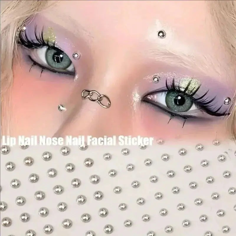 58pcs Non Piercing Lip Nails Sticker Selfadhesive Waterproof Reusable Fake Lip Nail Eyebrow Nose Ring Body Belly Button Jewelry BareGlow