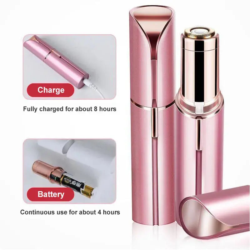 Electric Eyebrow Trimmer Mini Eye Brow Epilator Facial Lipstick Shape Hair Removal Portable Women Painless Razor Shaver Tool BareGlow