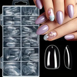 120 Pieces of Transparent Coffin/Mandarin/Aprilion/Square/Oval/Other Shape Style Boxed Nails BareGlow
