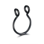 5pcs Stainless Steel Magnet Fake Nose Ring Hoop Fake Piercing Hoop Septum Rings For Women Fashion Gothic Rock Body Jewelry Gifts BareGlow