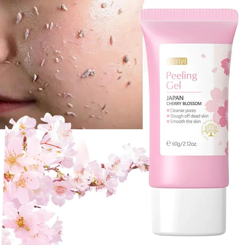 Sakura Face Deep Cleaning Exfoliating Gel Skin Care Whitening Moisturizer Repair Facial Scrub Skin Care 60g BareGlow