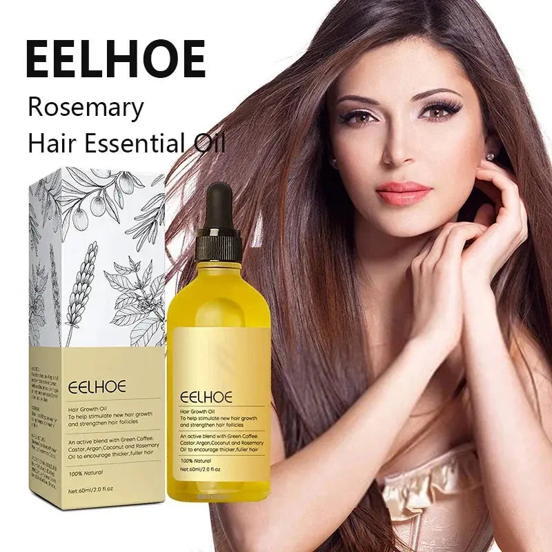 1/2/3pcs Natural Hair Growth Oil Rosemary Anti Hair Loss Regrowth Moisturizing Repair Anti Baldness Fast Hair Growth Serum Oil BareGlow