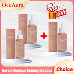 Herbal Sunless Tanning Essence Lasting Absorb Sunlight Natural Skin Sexy Protect Solarium Body Face Bronze Self Tanning Serums BareGlow