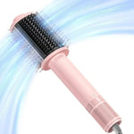 Hair Blow Dryer Brush for salon-style blowouts, lightweight ionic plastic in pink, 3X faster drying with shine, volume, anti-fr BareGlow
