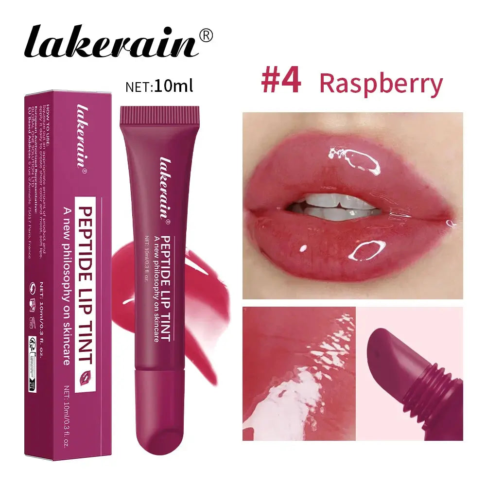 Lakerain 10ml Lip Balm Gel Texture Long Lasting Moisturizing Restore Replenish Non-Sticky Fragrance-Free Tinted Lip Serum Makeup BareGlow