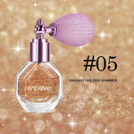 5 Color Body Highlight Powder Spray Brightening Sparkling Glitter Clothes Face Hair Makeup Highlighter Spray BareGlow