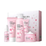 5/3pcs/Set Sakura Skin Care Sets Face Cream Serum Toner Facial Cleanser Sunscreen Eye Cream Gift Box Face Skin Care Set Product BareGlow