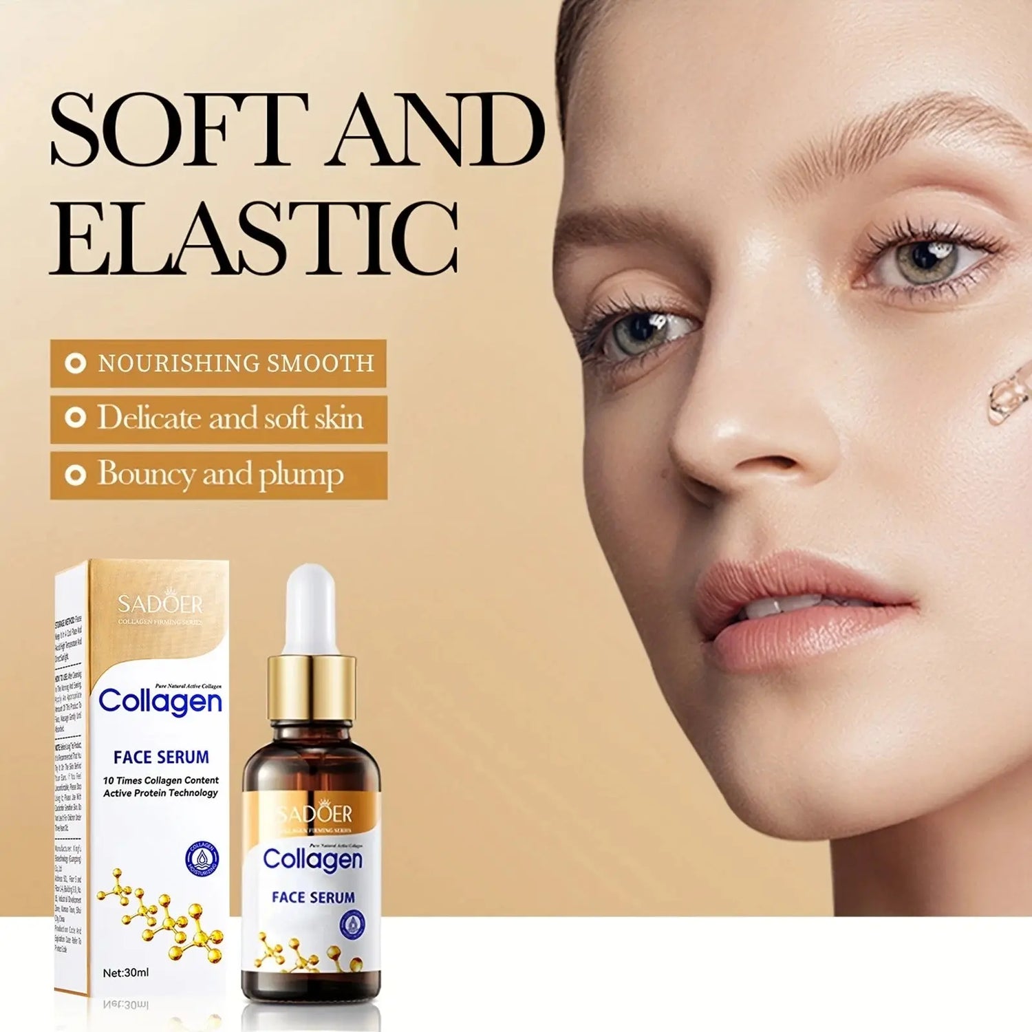 Collagen Skin Care Set, 6Pcs Face Care Sets for Women, Firming Skin, Smooth Skin, Hydrating Skin Care Set BareGlow