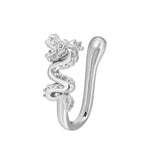 Fashion Gold Color Dragon Butterfly Fake Nose Ring for Women Africa Copper Helix U Shape Faux Aro Nariz Piercing BareGlow