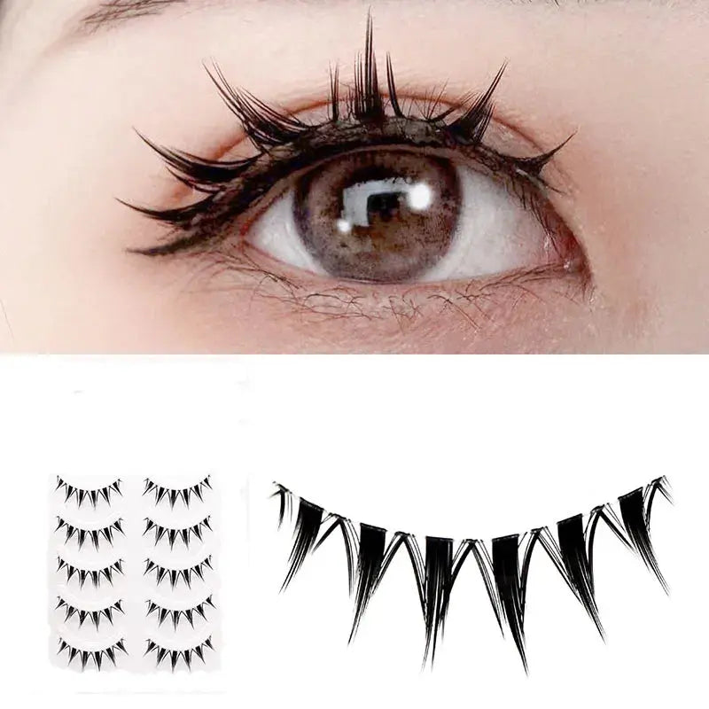 5 Pairs New Cosplay Air False Eyelashes Natural Transparent Thin Band Eyelashes Japanese Simulation Lashes Extension Makeup BareGlow