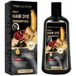 Water Ice Levin Black Hair Dye Shampoo 4-in-1 Mild Natural Herbal Ingredients 15 Minutes Fast Coloring Moisturizing Care 100ml BareGlow