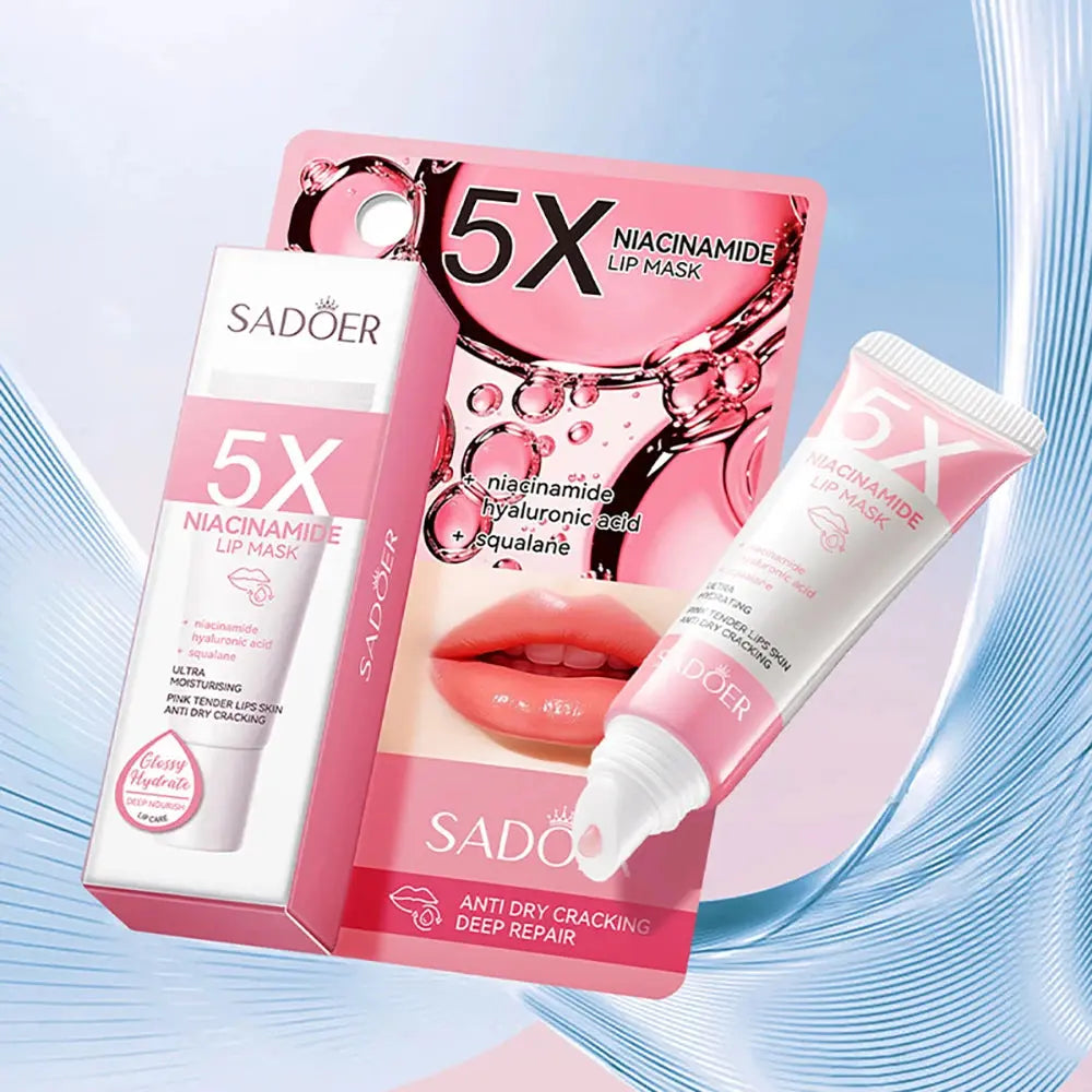 5X Niacinamide Plumping Lip Mask – Intense Hydration & Anti-Dryness for Soft, Pink Lips | Care Chapped Lips Overnig 10g/pc BareGlow