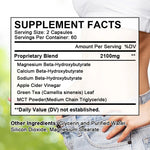 Tecepec Keto Plus+ Weight Loss Supplement Fat Burning Capsules Malic Acid Burn Belly Fat and Muscle Supplement Ketogenic Diet BareGlow