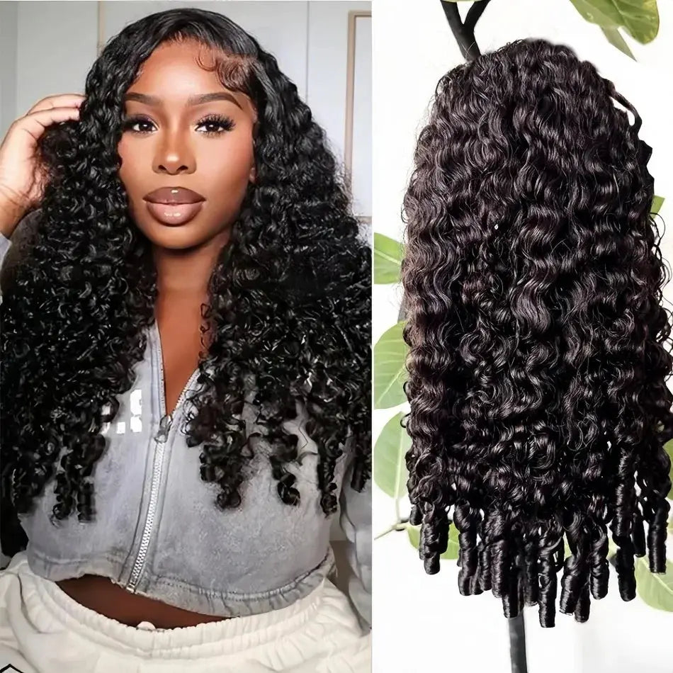 Glueless Burmese Curly Human Hair Wig Ready to Wear 13x4 Deep Wave Curly Lace Front Human Hair Wigs For Woman on Clearance Sale BareGlow